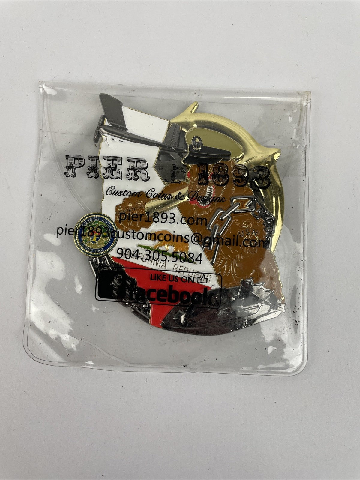 U.S Navy USN Coastal Riverine Group 1 CGR-1 Chief's Mess Military Challenge Coin