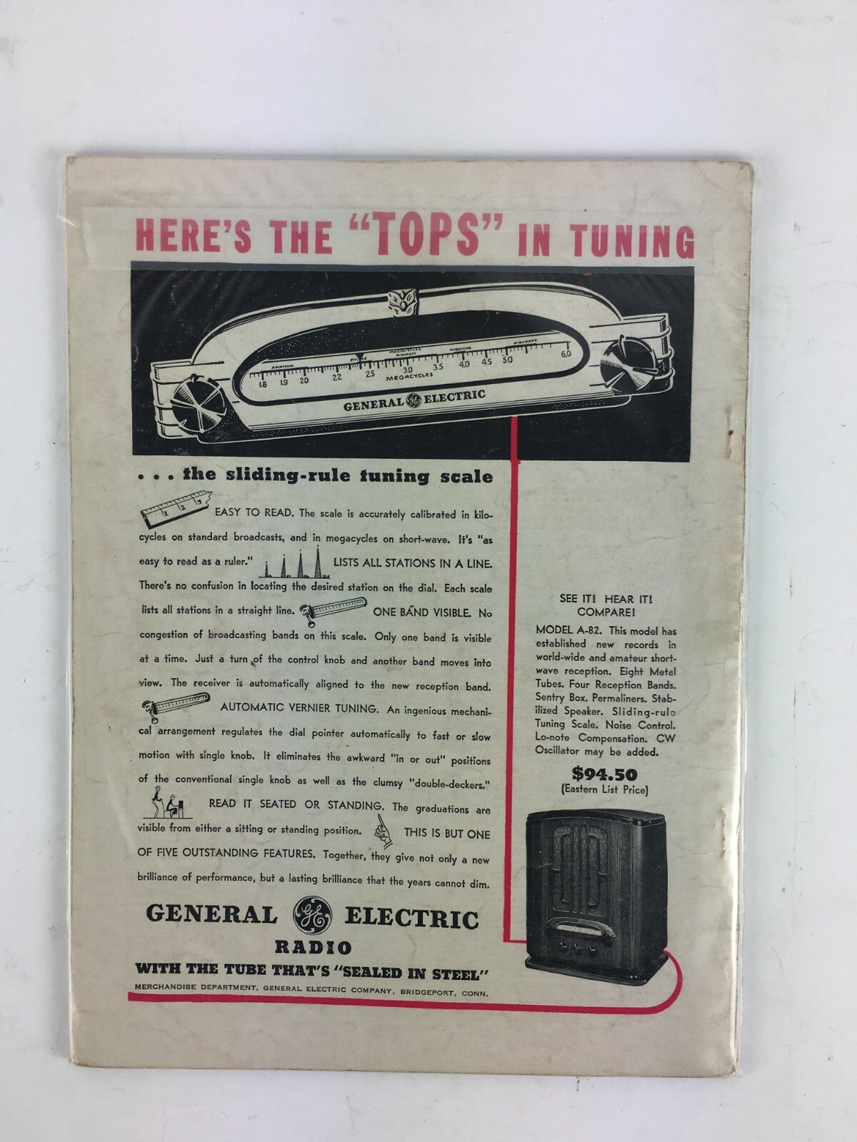 January 1936 Radio Craft Hugo Gernsback Magazine 5 Meter Portable Station