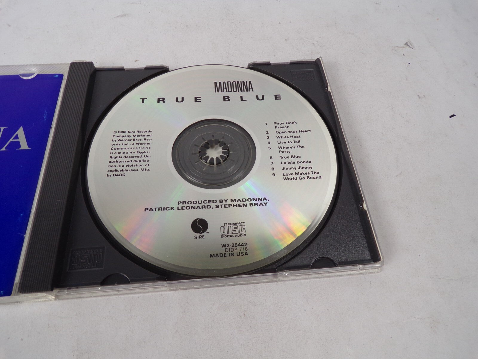 Madonna/True Blue Papa Don't Preach Open Your Heart White Heat Live To TellCD#62