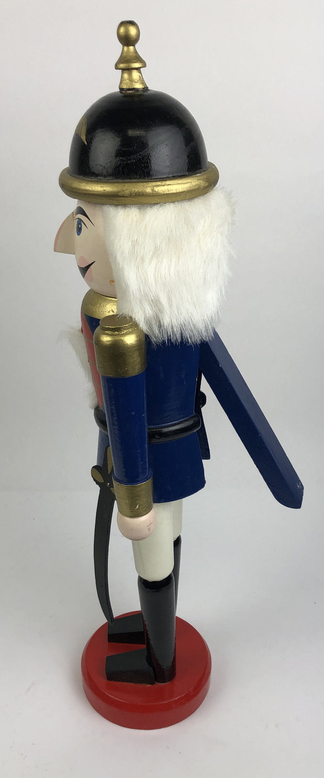 20” Christmas Wooden Nut Cracker Soldier With Sword Blue Zred Gold - LOOK