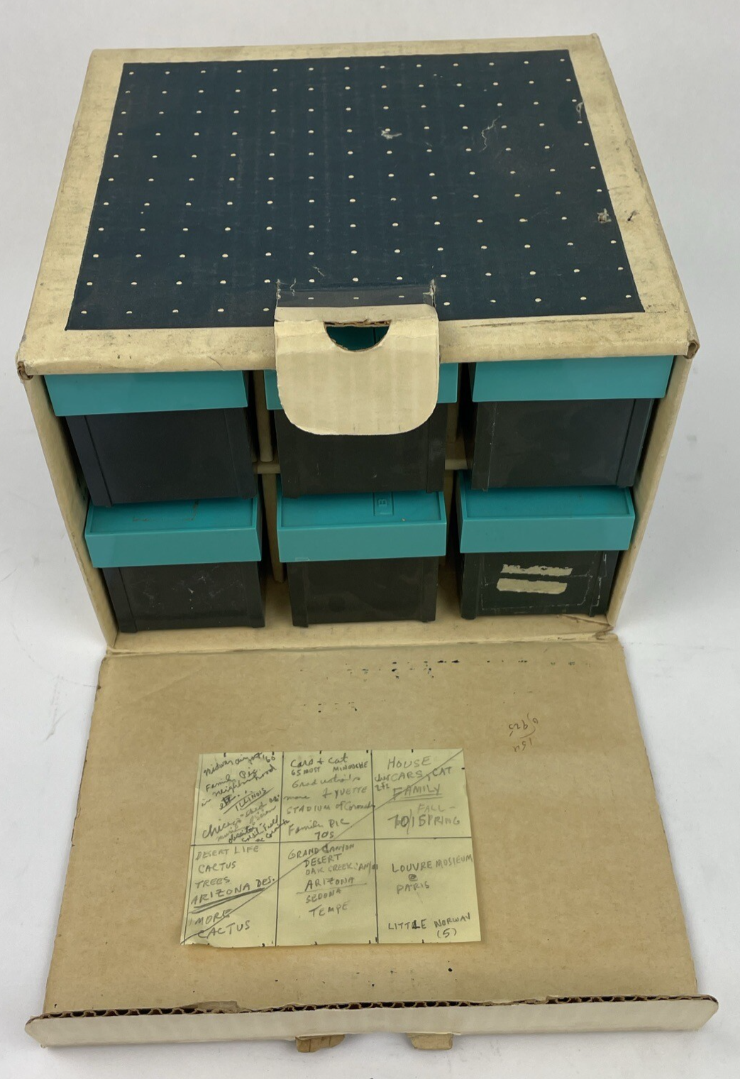 Lot of 6 x Bell & Howell Master Forty Slide Trays + 237 Vintage 1960 Slides LOOK