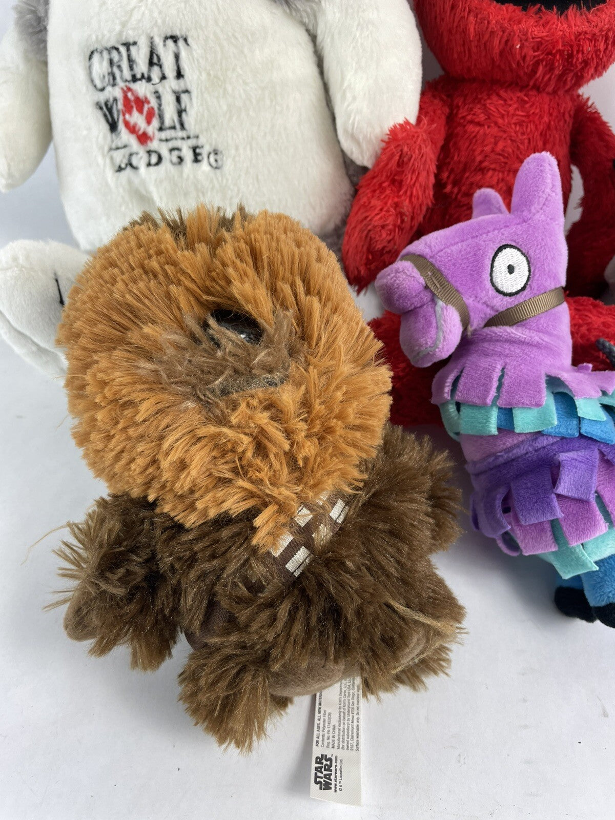 Lot of 5 : Bundle plush Elmo Fortnite Star Wars Great Wolf Lodge Stuff Animals