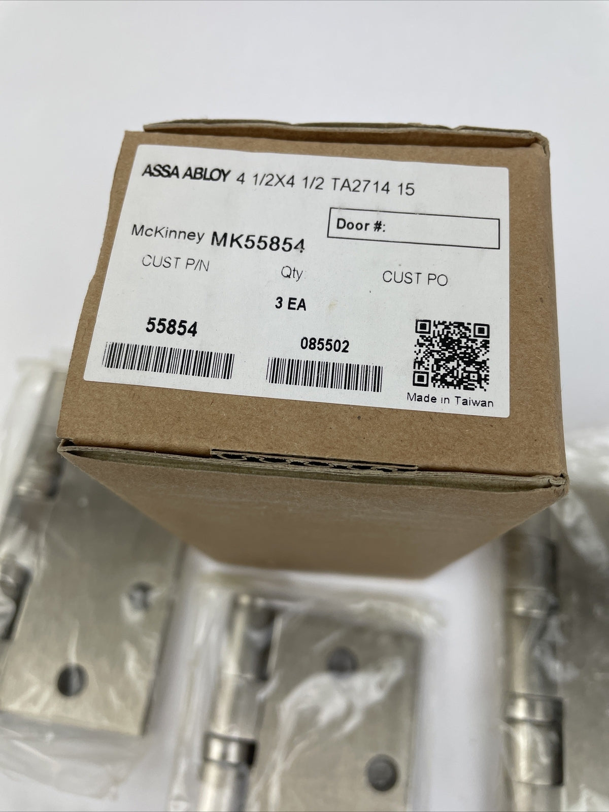 Brand New 3 Pack ASSA ABLOY McKinney MK55858 Door Hinges 4.5" x 4.5" TA2714 15