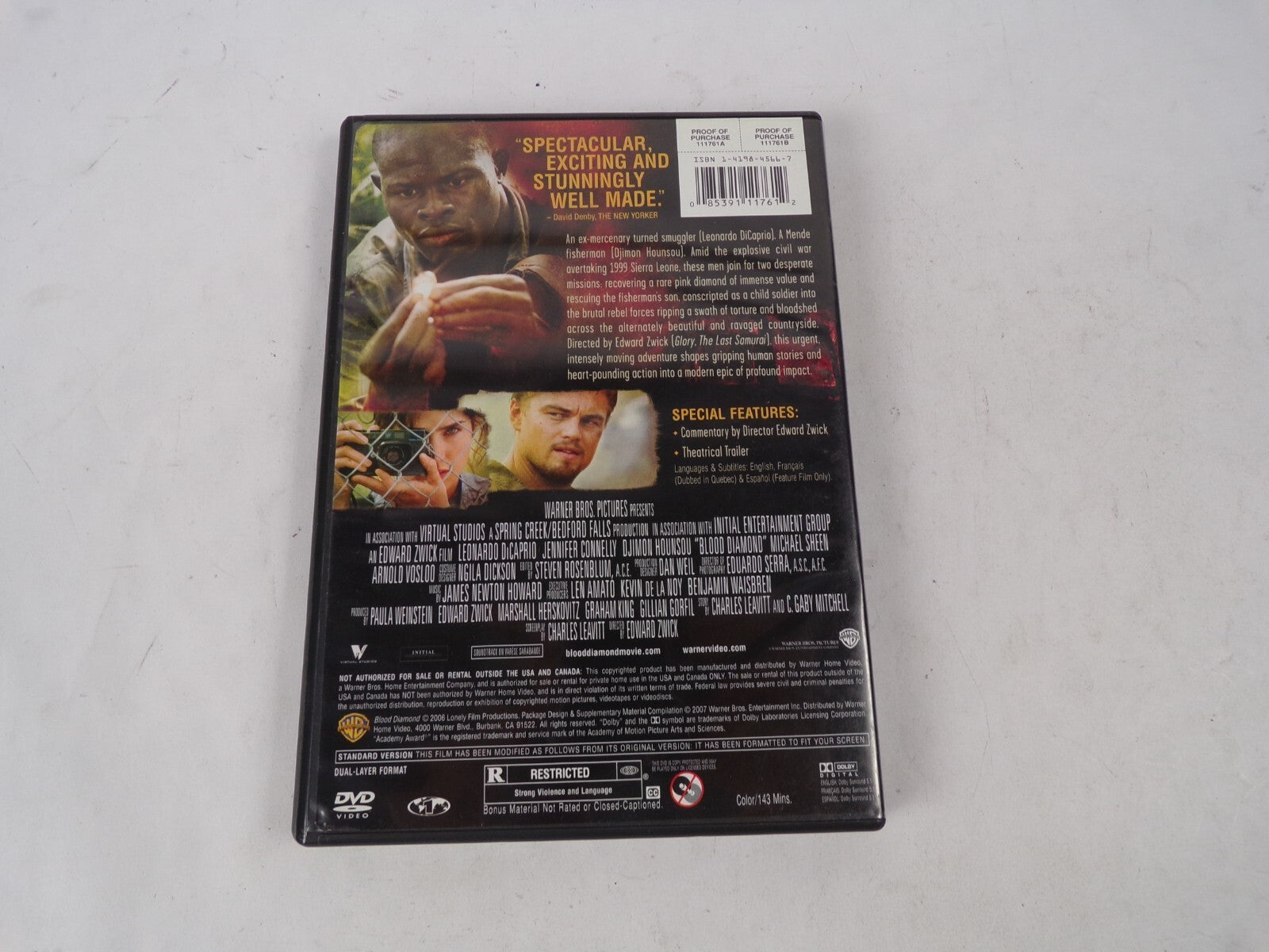 Blood Diamond Leonardo Dicaprio Jennifer Connelly Djimon Hounsou Full DVD Movies