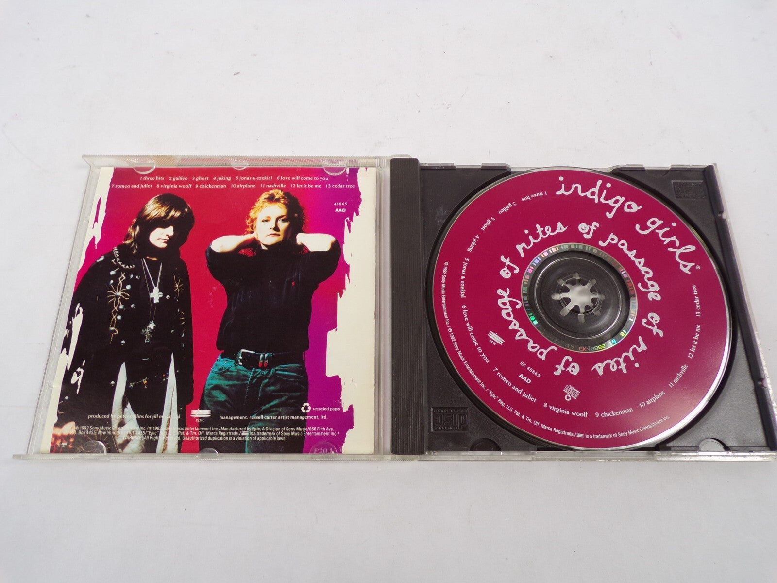 Indigo Girls Rites Of Passage Three Hits Galileo Ghost Joking Jonas CD#30