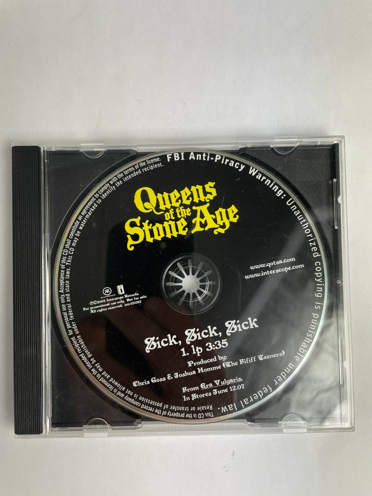 Queens of the Stone Age Sick Sick Sick LP 3:35 Chris Goss Joshua Homme Disc Q12