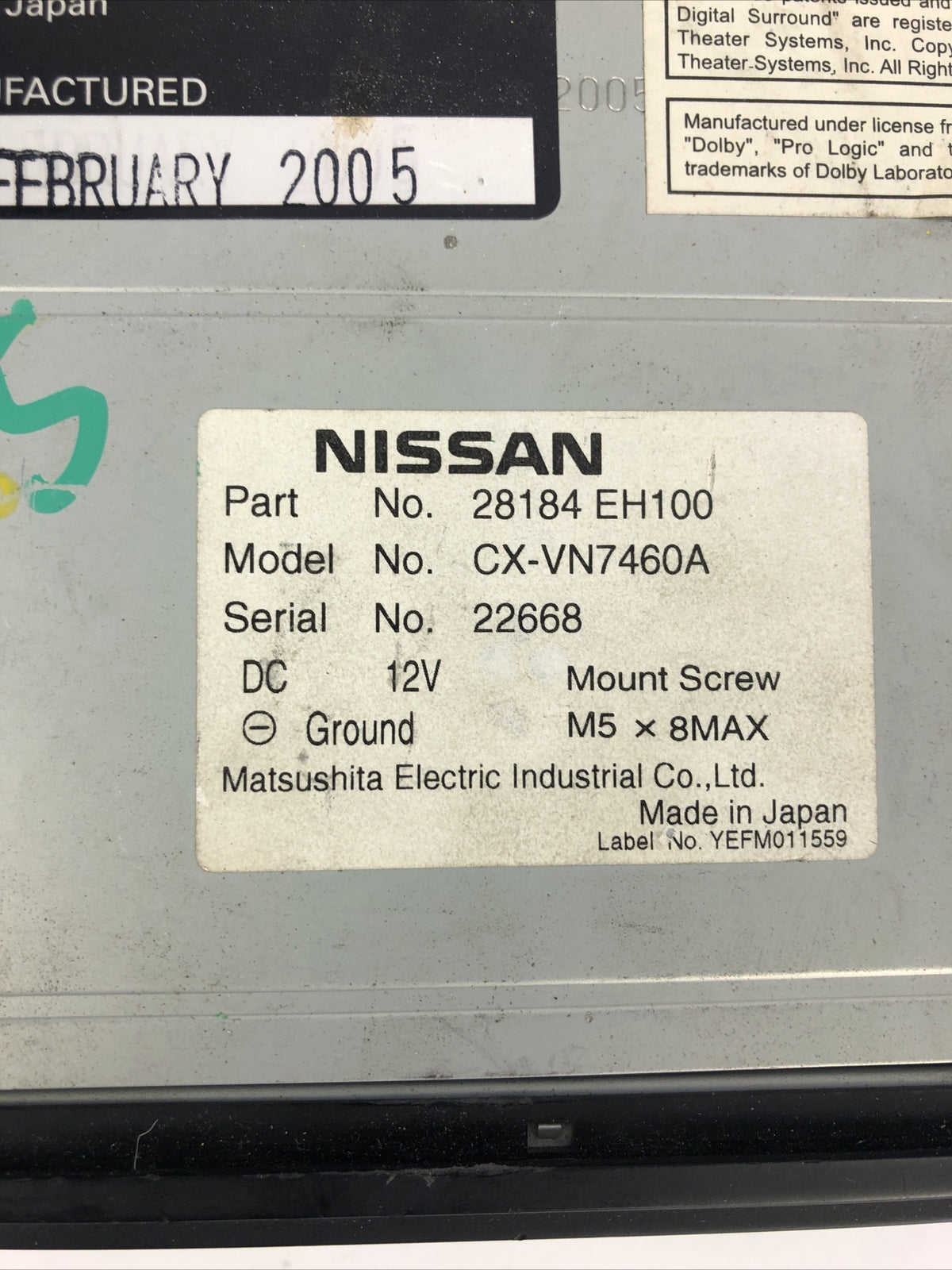 06-10 INFINITI M35 M45 ENTERTAINMENT DVD PLAYER OEM CX-VN7460A