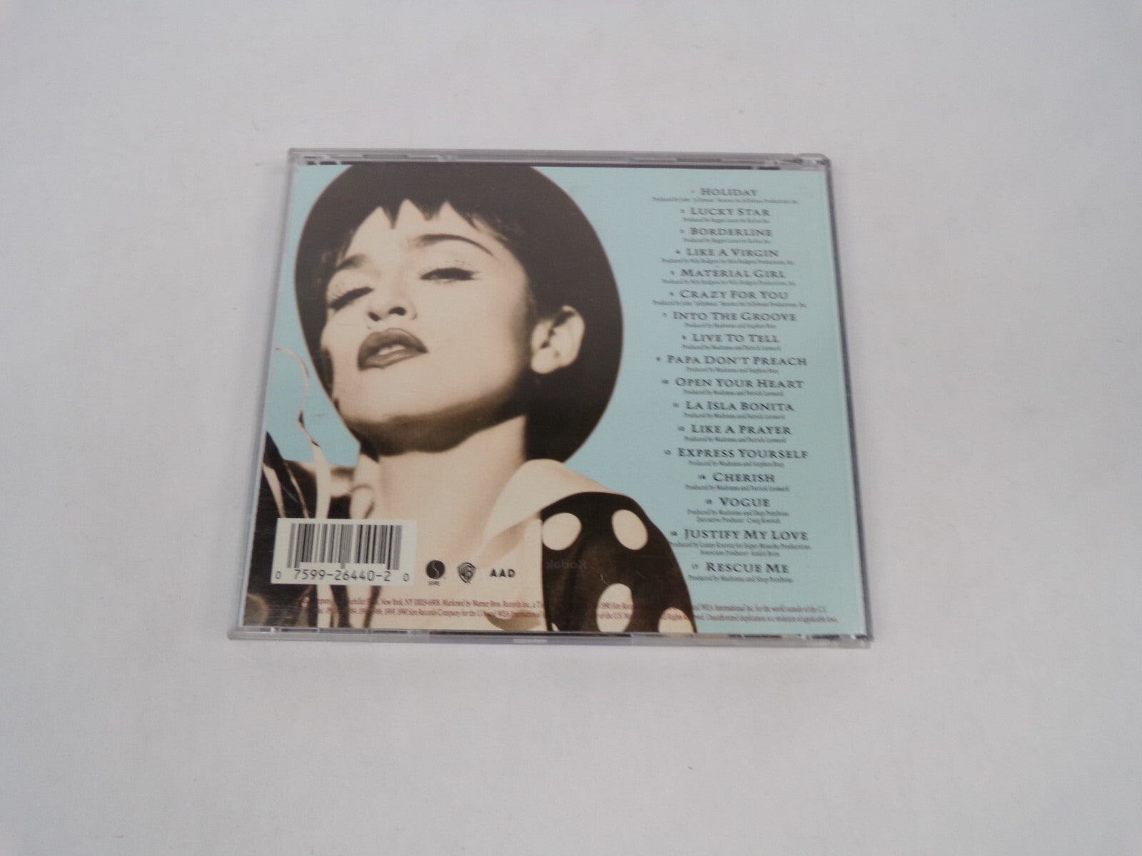 The Immaculate Collection Madonna Holiday Lucky Star Material Girl Crazy CD#63