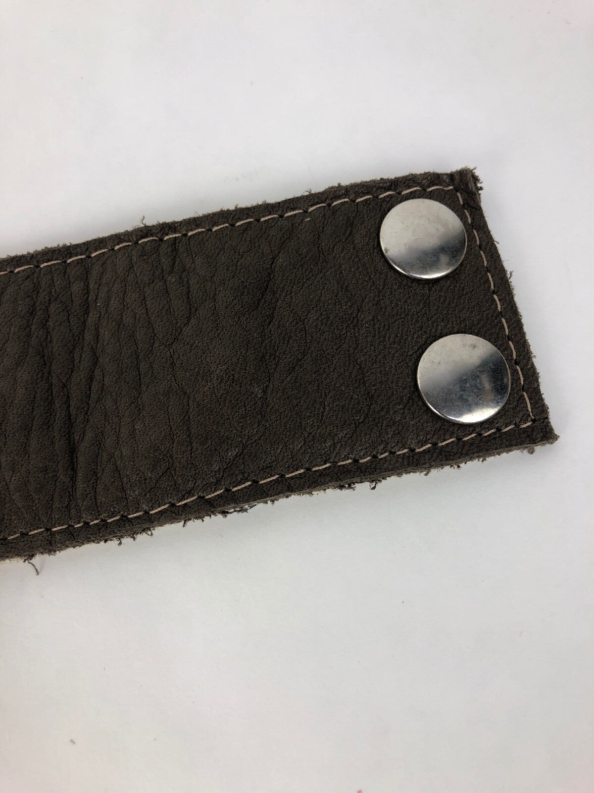 Unique Wide Leather Wrist Belt Cuff Bracelet W Snaps + Hidden Valuables Pocket 6