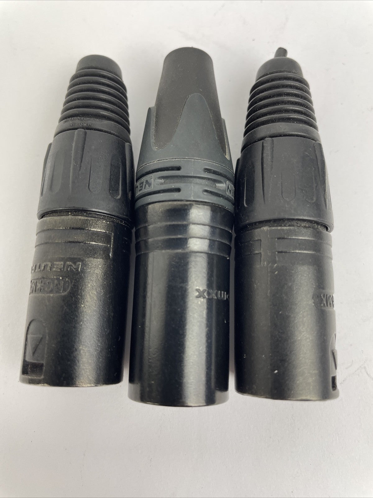 Lot of 3 x OEM Neutrik NC4MX 4 Pin Male XLR Gold Connector