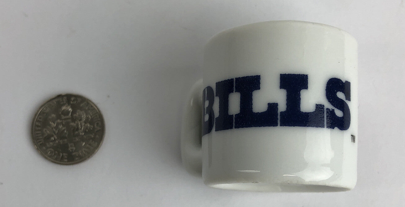 Vintage NFL Mini Coffee Cup Mug Buffalo Bills 1.25" Collectible Miniature
