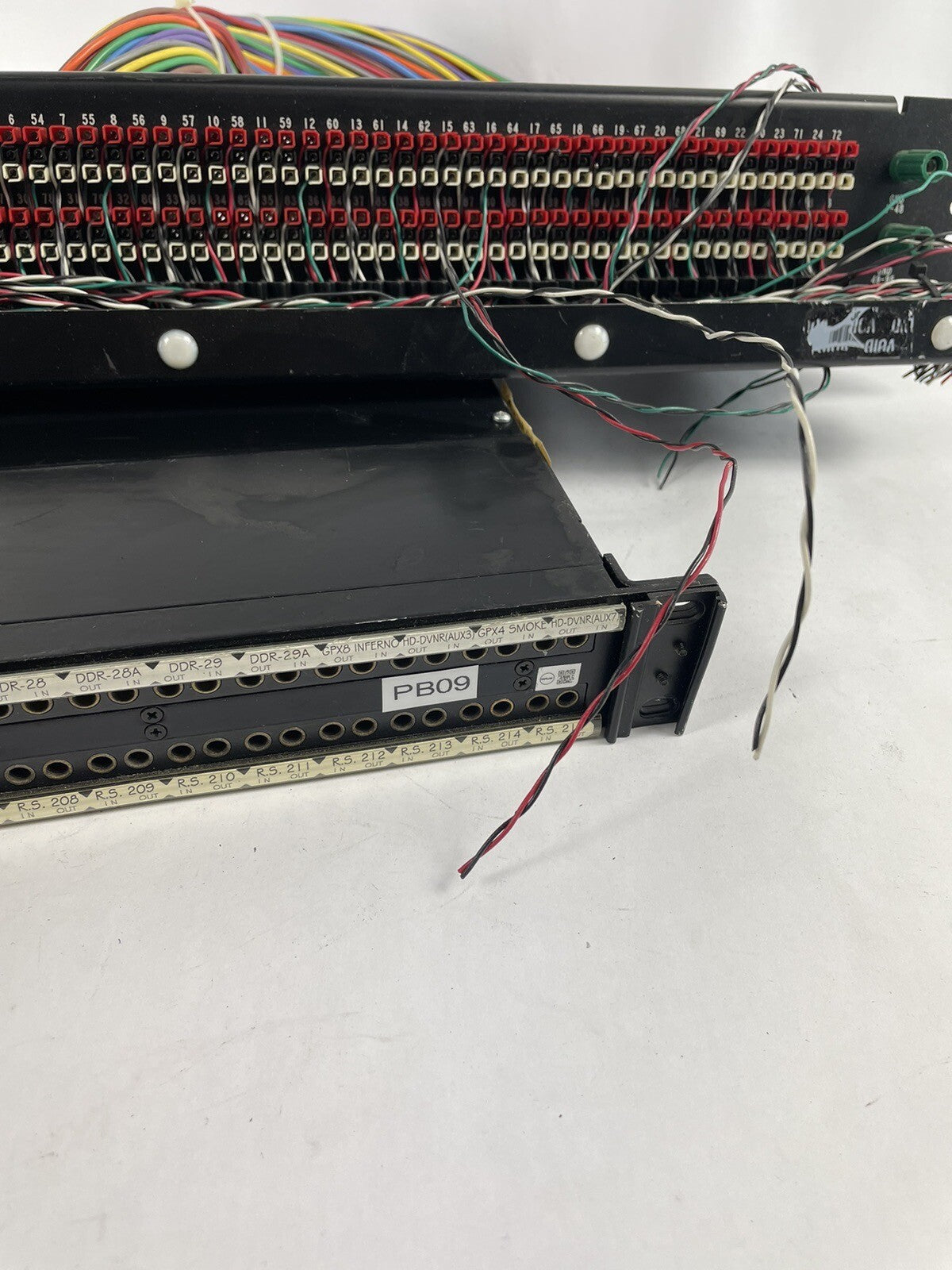 Bantam TT ADC 96 patchbay connected  to ADC UP-96NMKII  PPC RACKMOUNT Patchy PB9