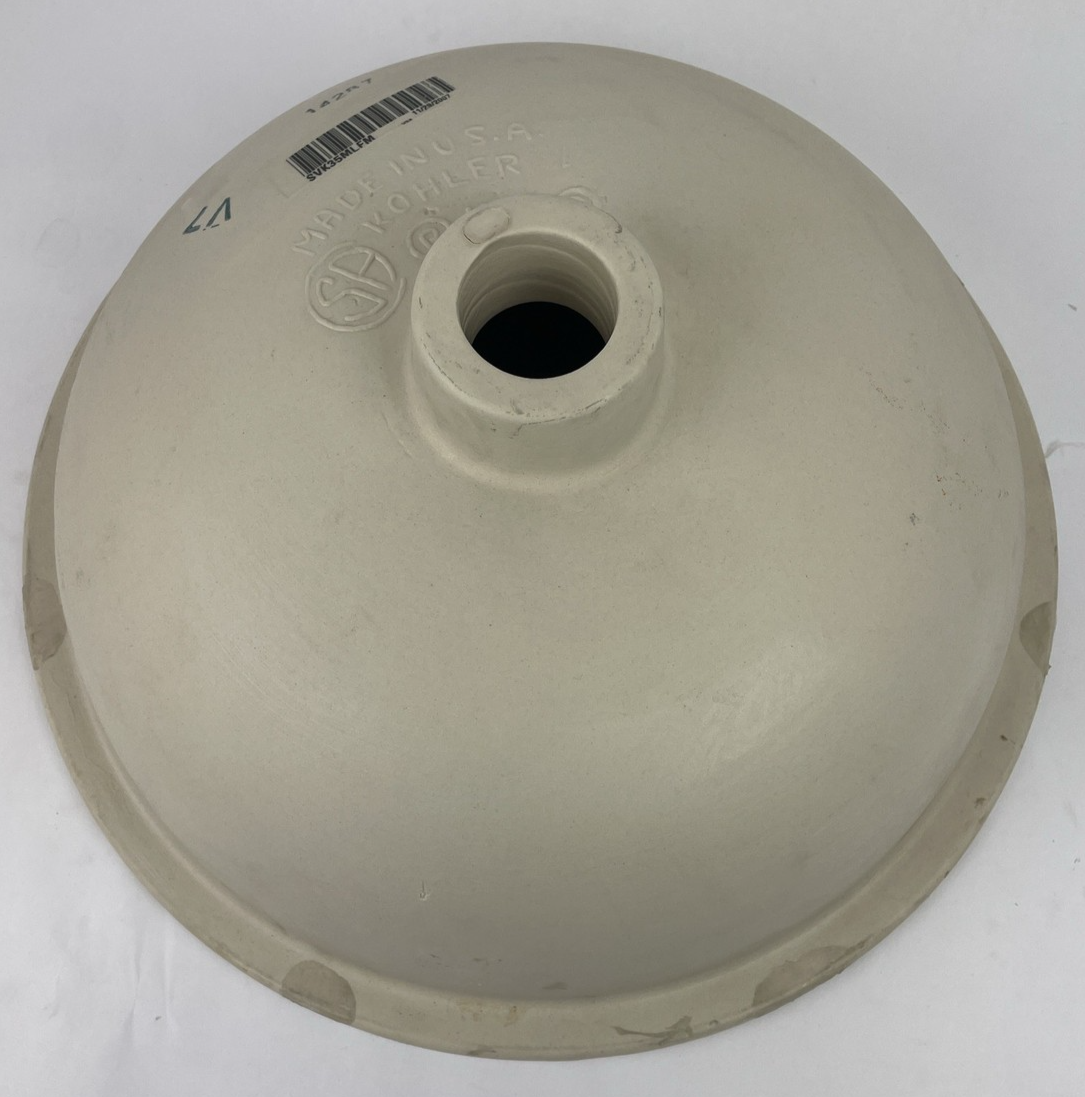 Kohler K-14287-H6-V7 Twirl design undermount lavatory sink Old English textured ceramic basin