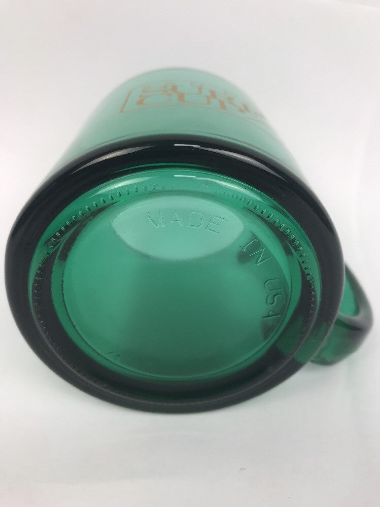 Rare San Diego Surf Cup soccer USA made green glass coffee mug.