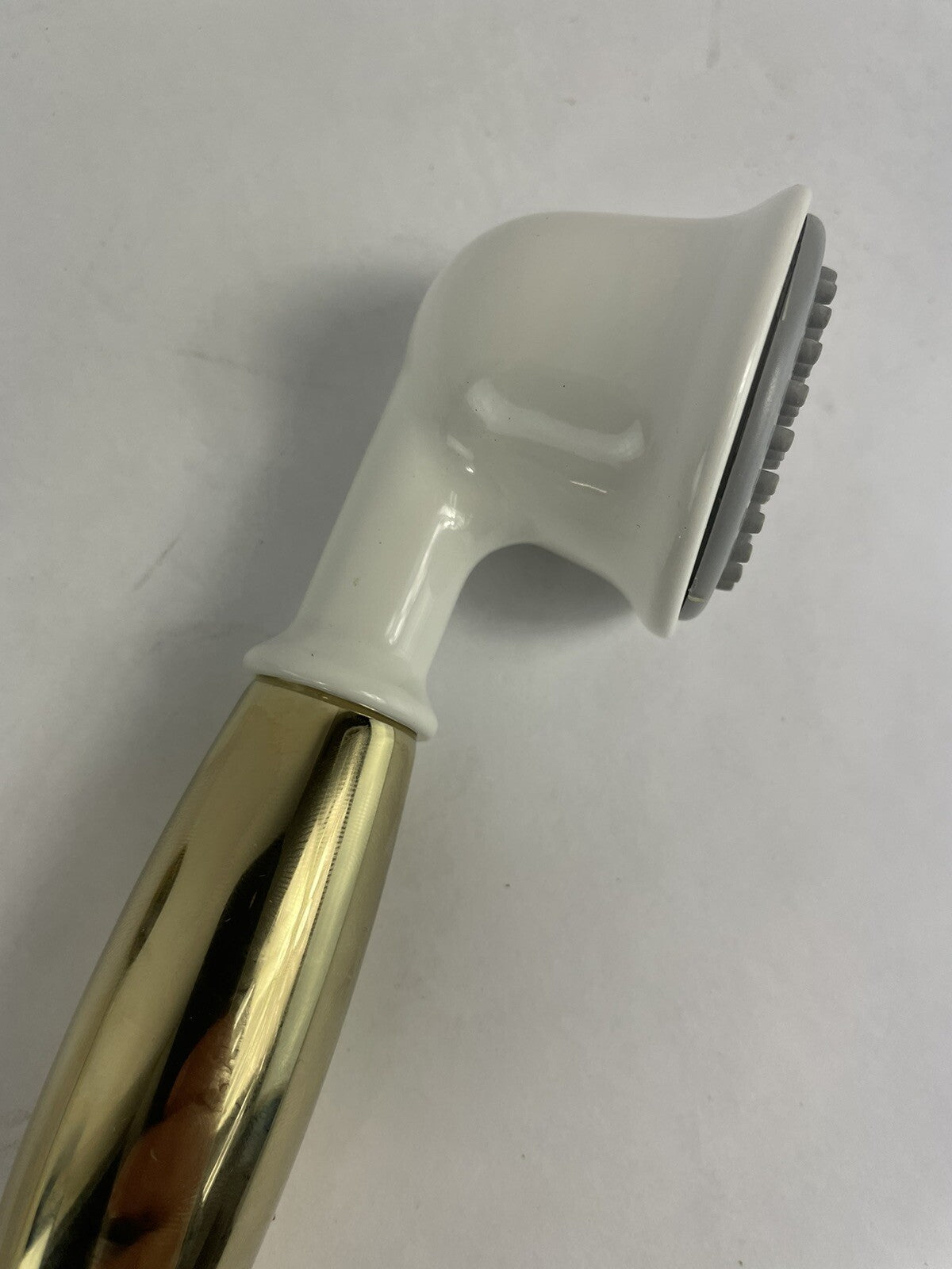 Rubinet Roman tub faucet trim set gold and white with hand shower T5HRBRJLWHBB