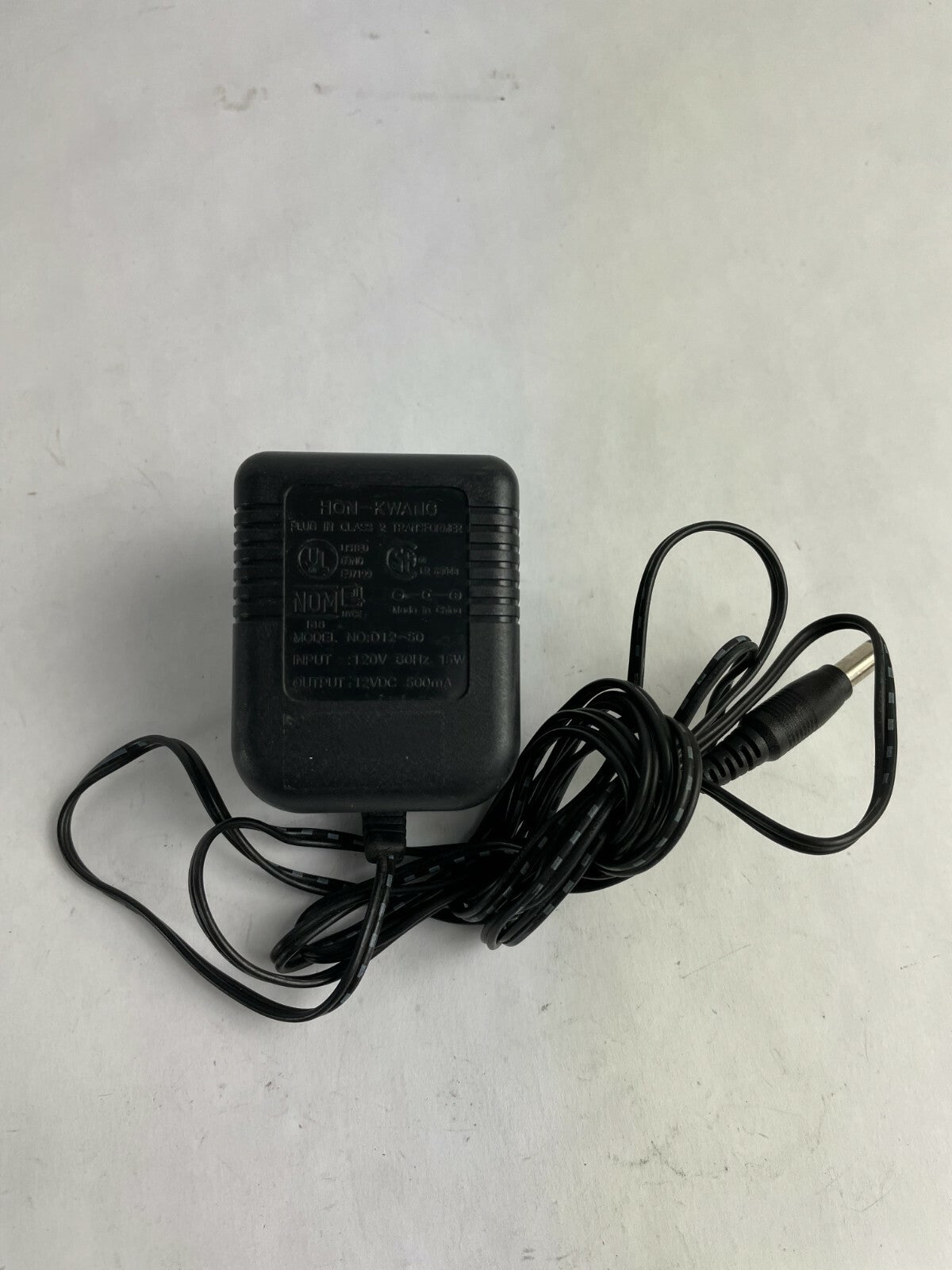Genuine Hon-Kwang D12-50 Ac Adapter Output 12 VDC 500mA Power Supply Adapter A84