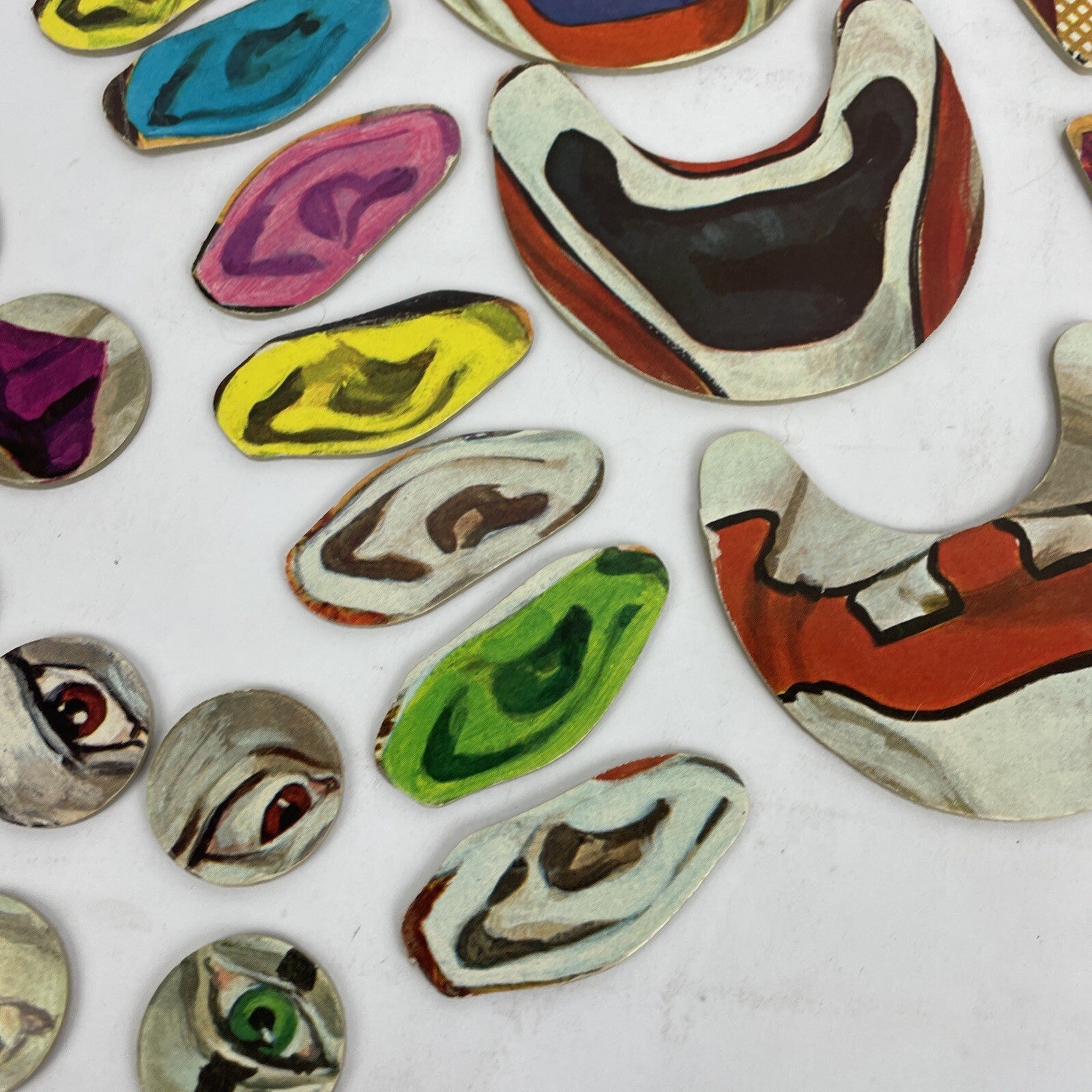 VINTAGE RARE 1965 Funny Face BIG CLOWN Faces Puzzle Game No Box LOOK
