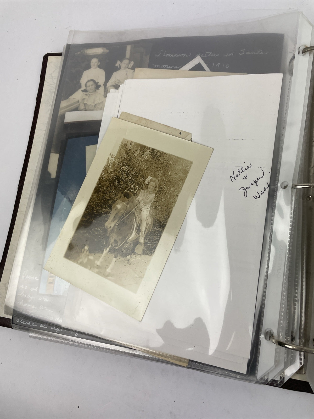 Antique Picture Album w/ tintypes B&W photos with Stories - LOOK