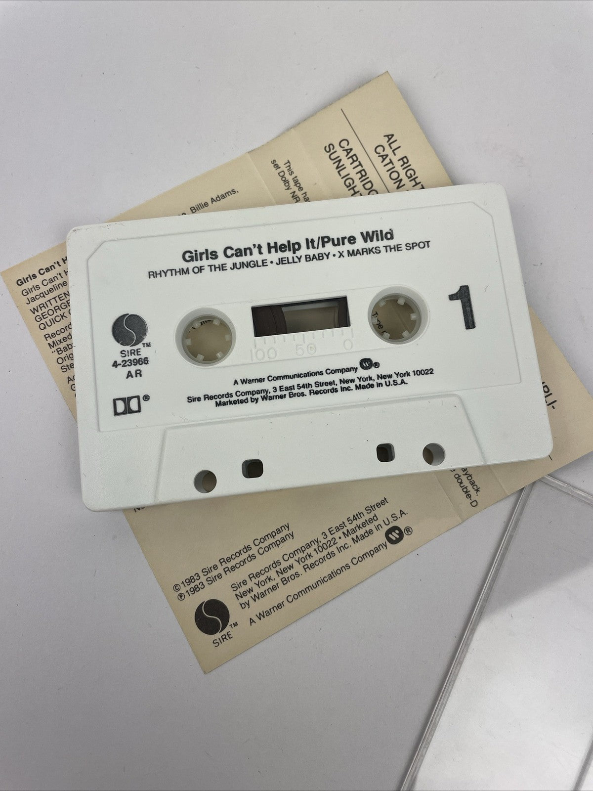 Girls Can't Help It - Pure Wild - 5-song mini - Audio Cassette Tape 1983 SIRE
