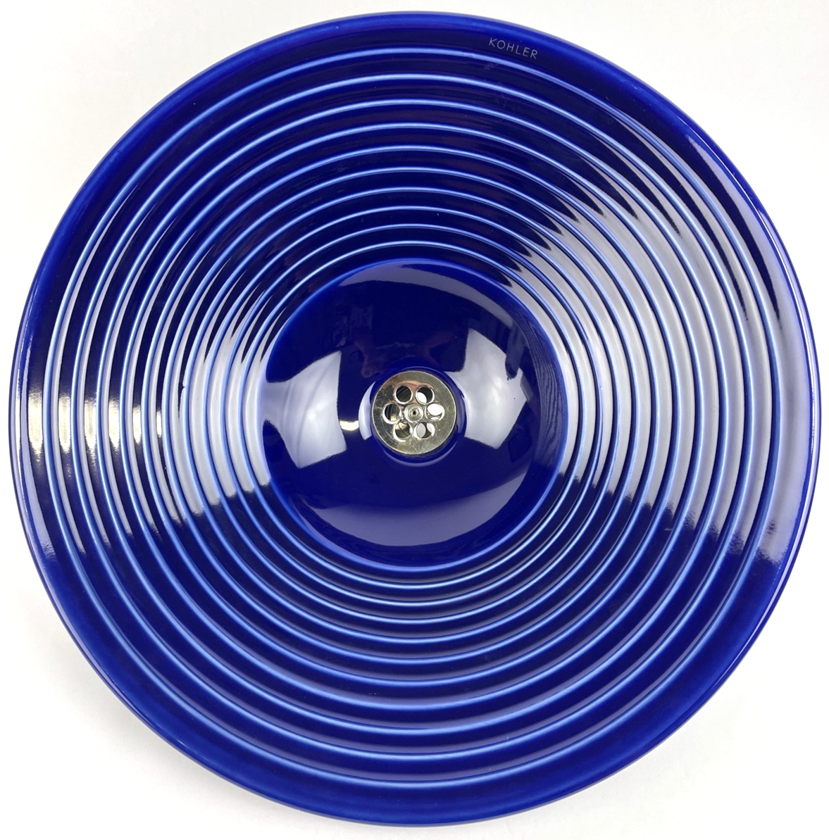 OEM Kohler Circle Top Mount Bathroom Basin Sink OD 16.25" Blue - Discontinued