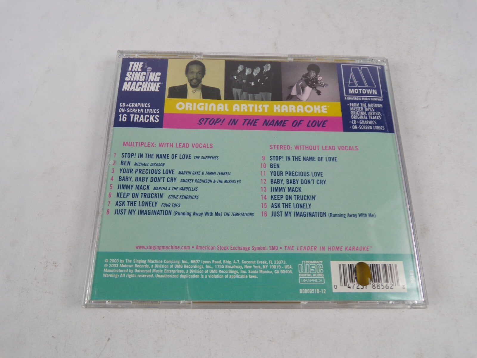 Motown Master Recordings Original Artist Haraoke Stop! In The Name Of Love CD#19