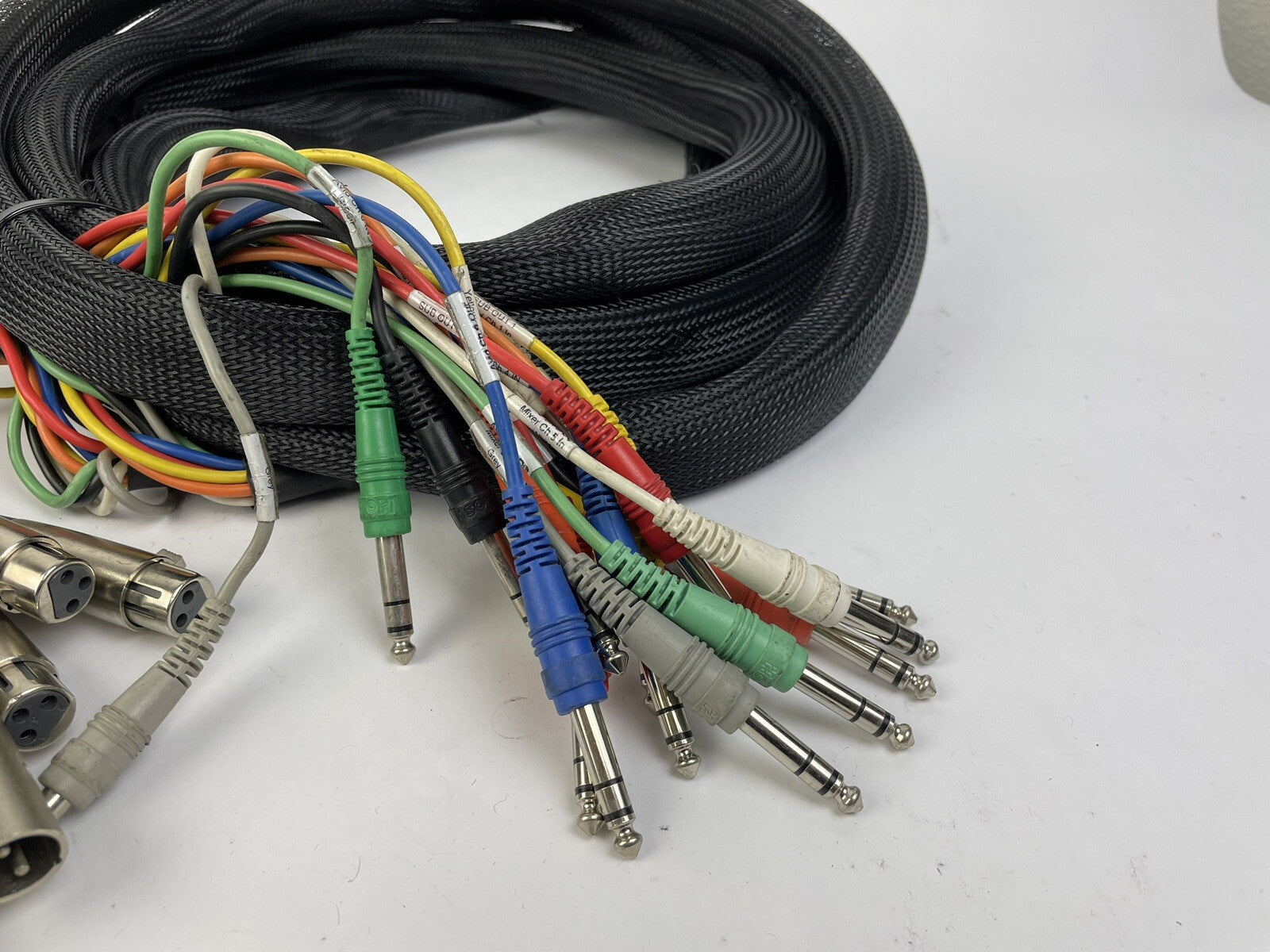 14 Feet 16 Channel Male 1/4" Phone to 3-Pin XLR Female & Male Audio Snake Cable