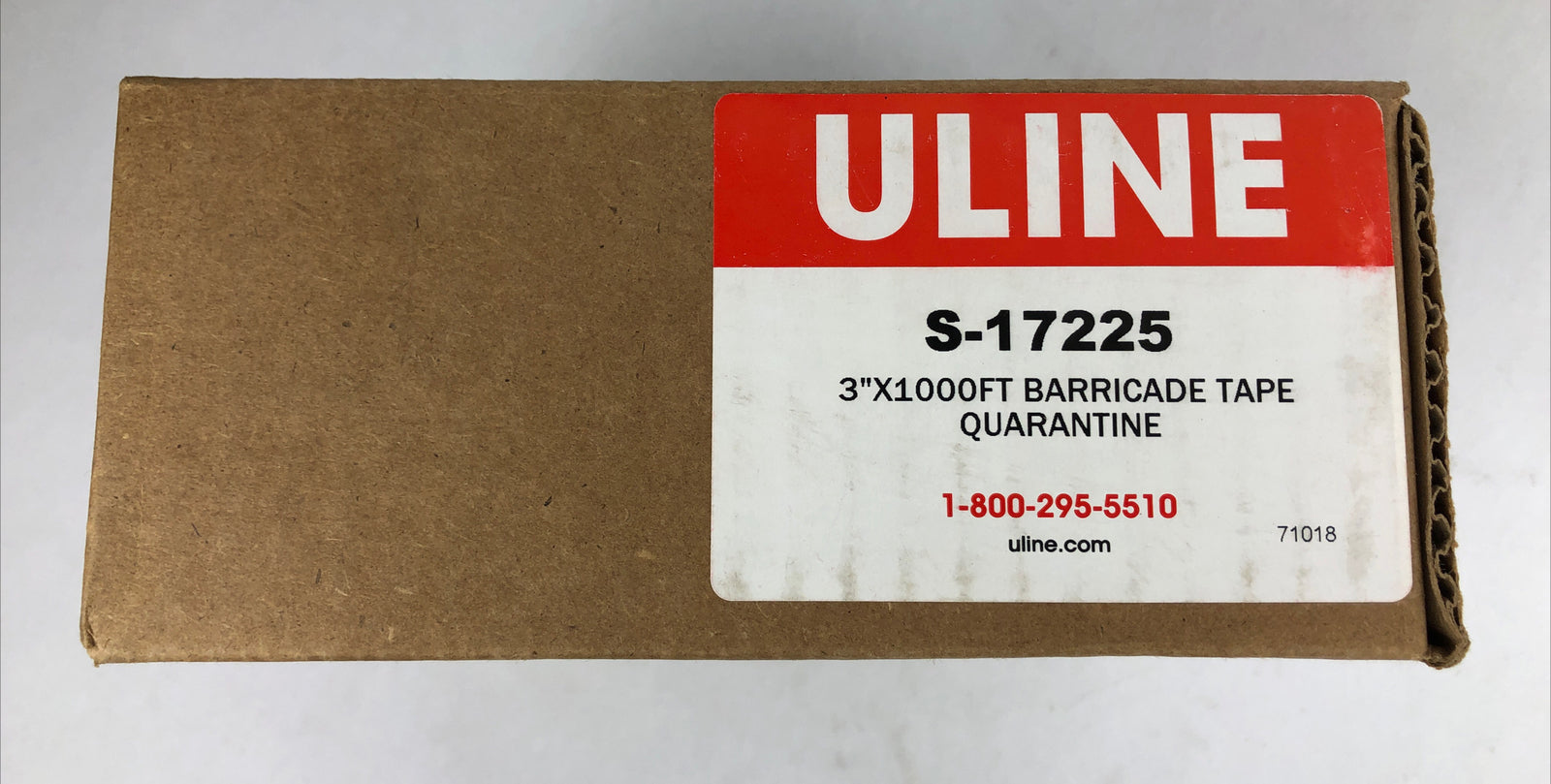 ULINE (1 Roll) QUARANTINE BLACK WHITE CAUTION BARRICADE TAPE 3" X 1,000'