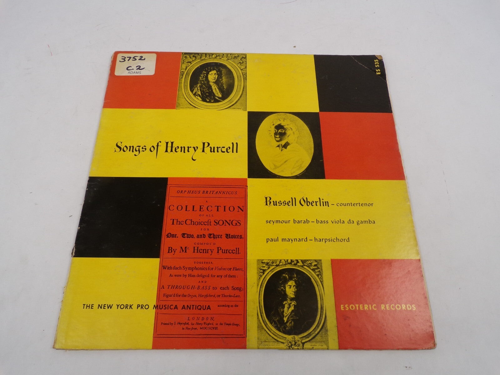 Songs Of Henry Purcell Russell Oberlin Overture, Air, Jig Let Us Dance, Let Us