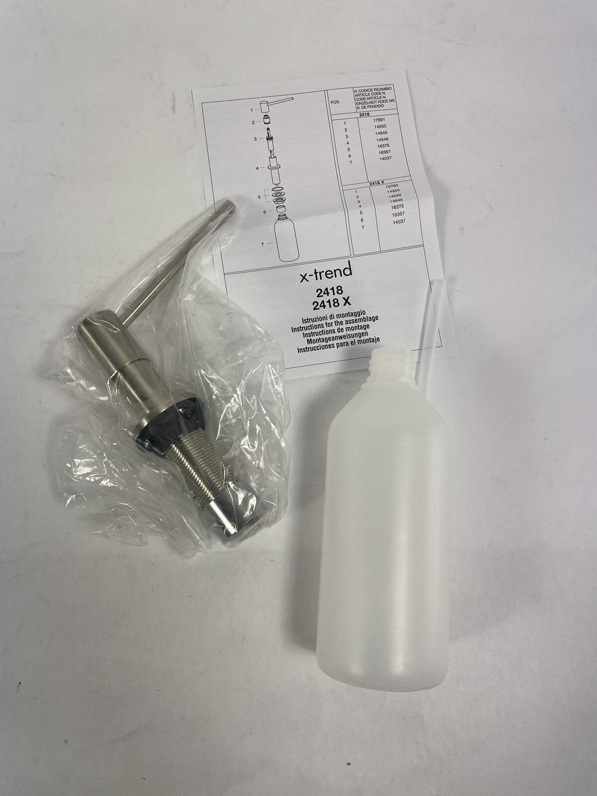 NEWFORM X-TREND 2418 Kitchen Bath Countertop Mounted Soap & Lotion Dispenser