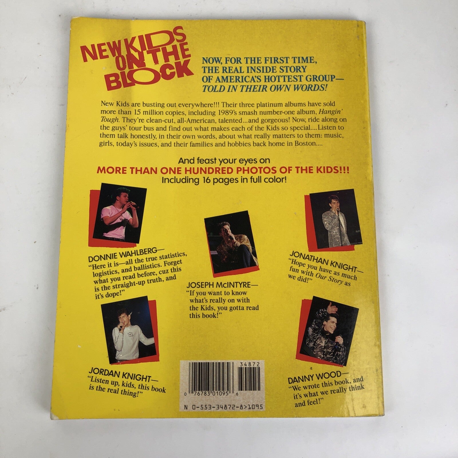 NEW KIDS ON THE BLOCK BOOK OUR STORY VINTAGE 1990 COLLECTIBLE AUTOBIOGRAPHY LOOK