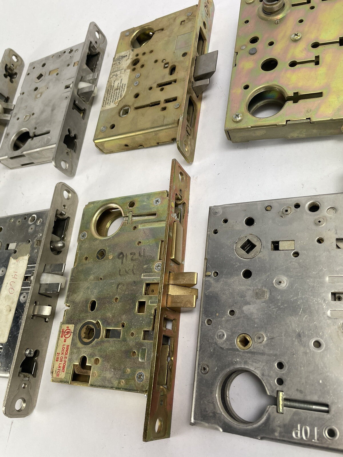 LOT of 13: Assorted Mortise passage lock body. Body only