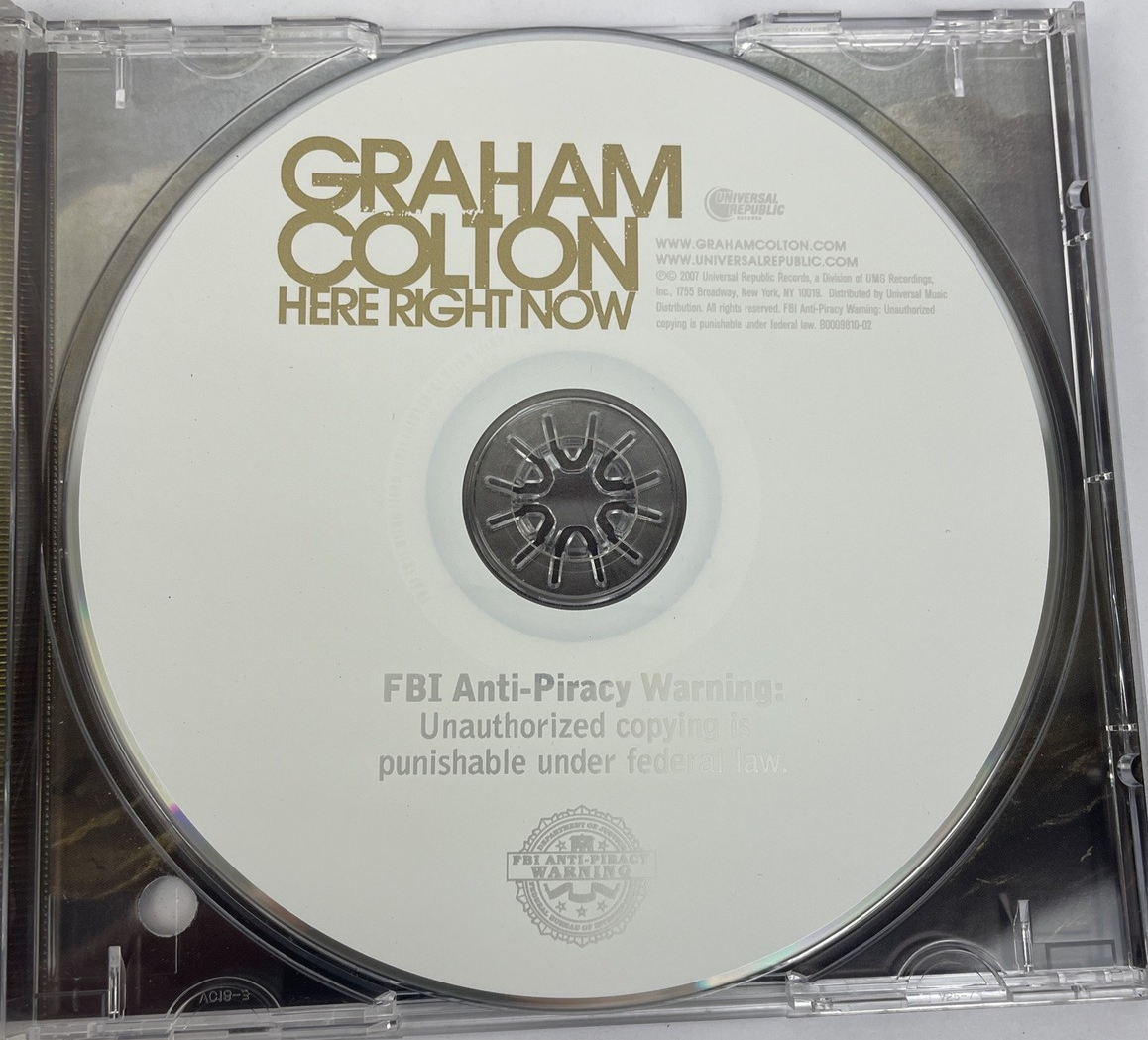 Graham Colton ‎– Here Right Now (USA Import Audio CD) Promo Copy Mint Disc #1