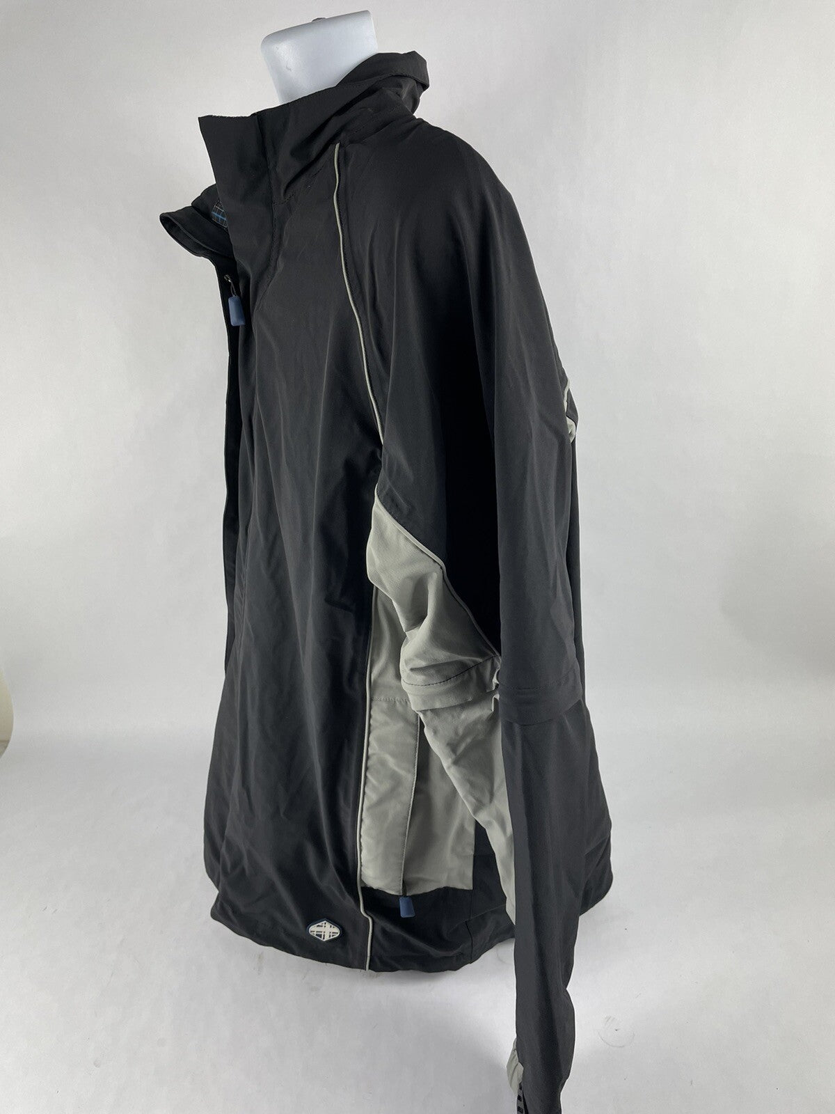 Fidra Jacket Mens Size XL 1/4 Zip Collared Zip Black Gray