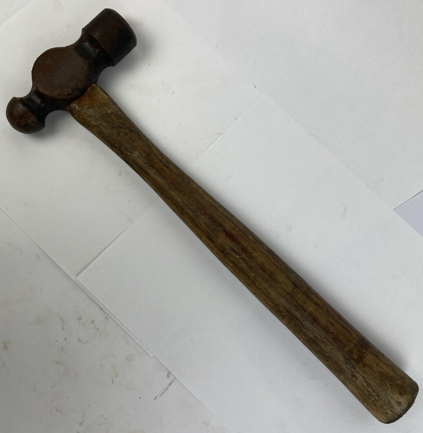 Vintage 33 oz Ball Peen Hammer On Original Hickory 15” Wood Handle