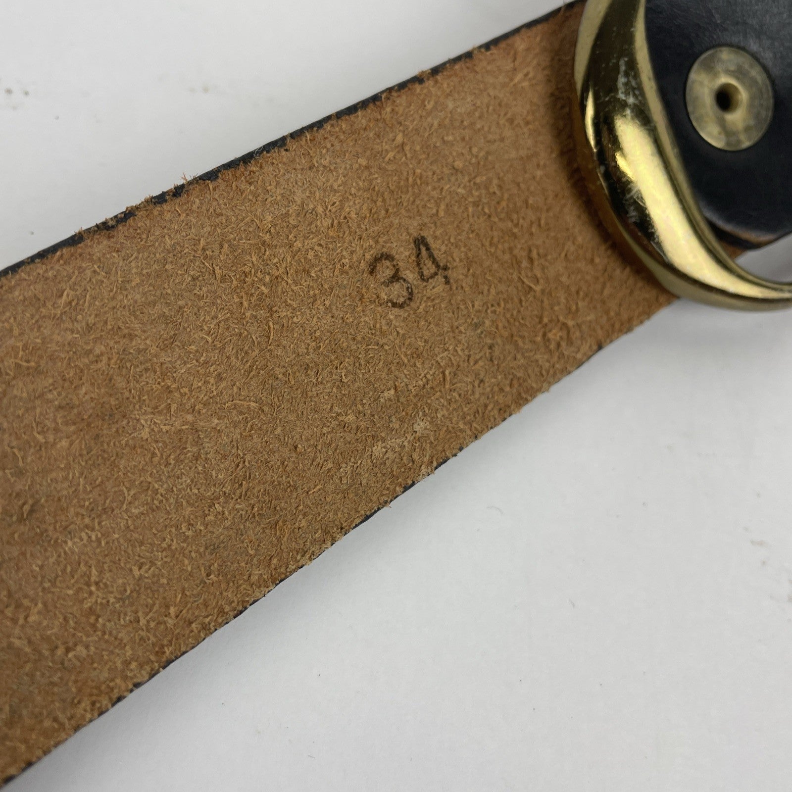 Vintage Jack Daniel’s Old Time Whiskey Brown Leather Embossed Belt w BUCKLE 34*