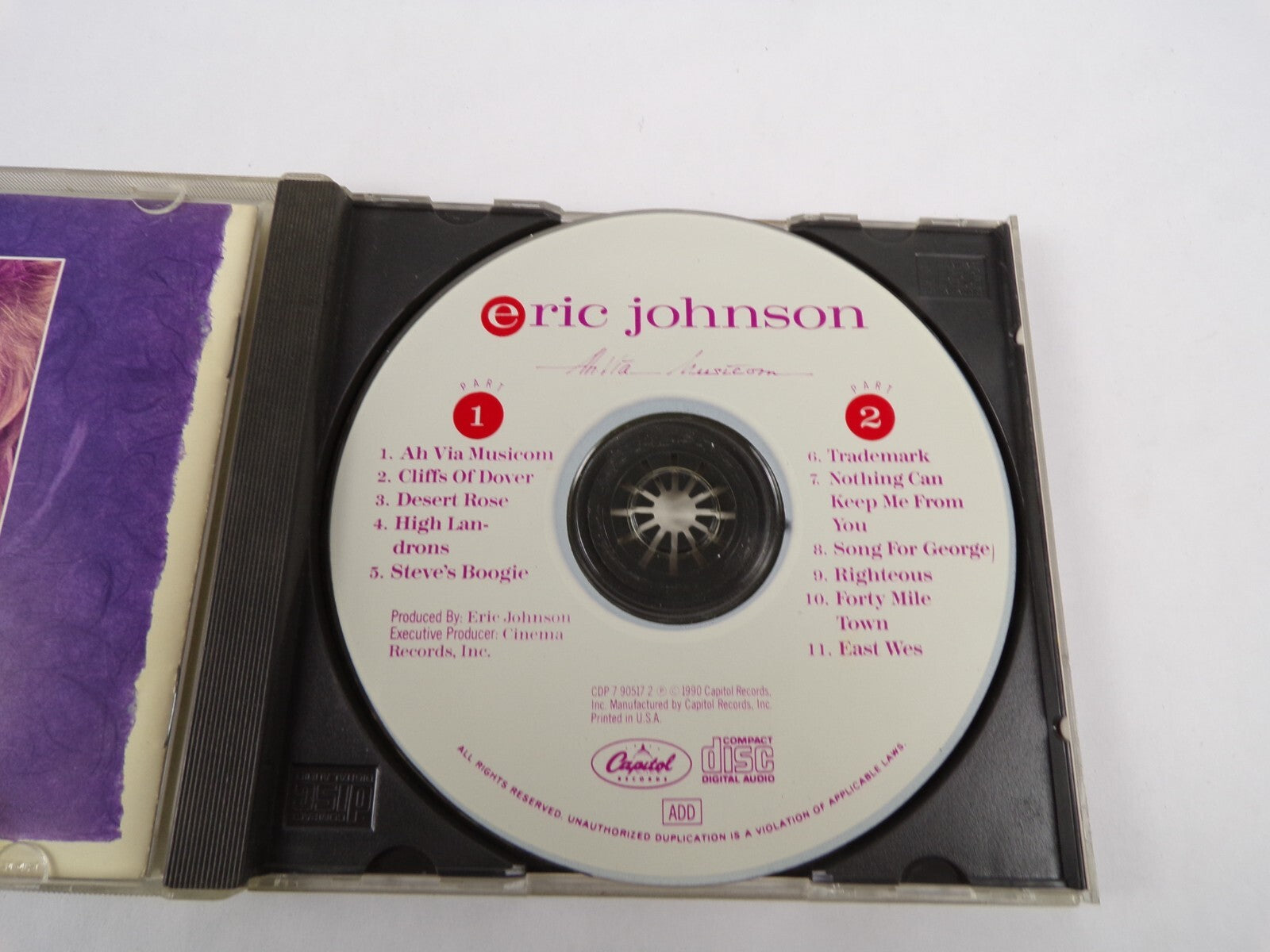 Eric Johnson Ah ViA Musicom Clifis Of Dover Desert Rose High Lanrons CD#60