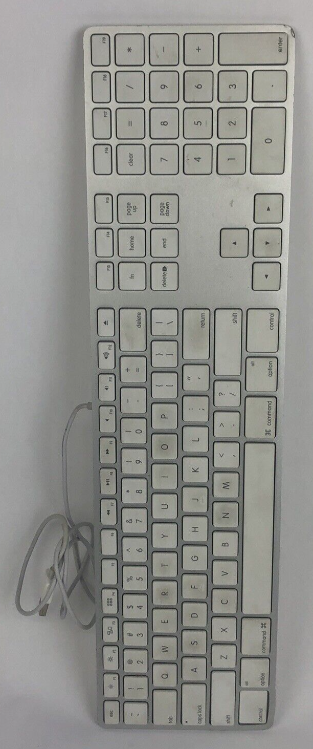 OEM Apple A1243 USB Wired Standard Keypad - White / Silver  - 1