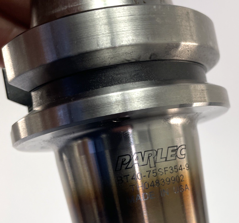 PARLEC BT40 75SF354-9 TH04839902 USA MADE w 18mm End Mill and BT40 M16 Pull Stud