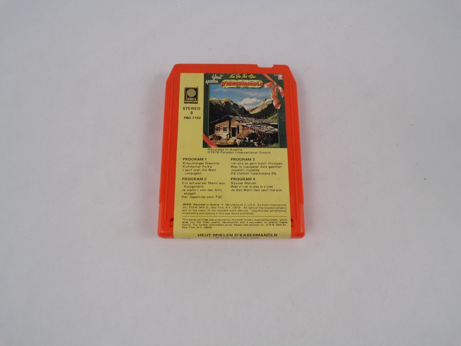 Heut Spielen D'Kasermandln Fun In The Alps Bozner Walzer Stereo Tape Cartridge