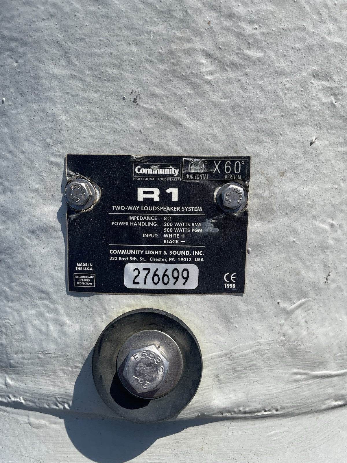 Community R1 12-inch 2-Way Horn-Loaded Athletic Field Loud Speaker - Tested!