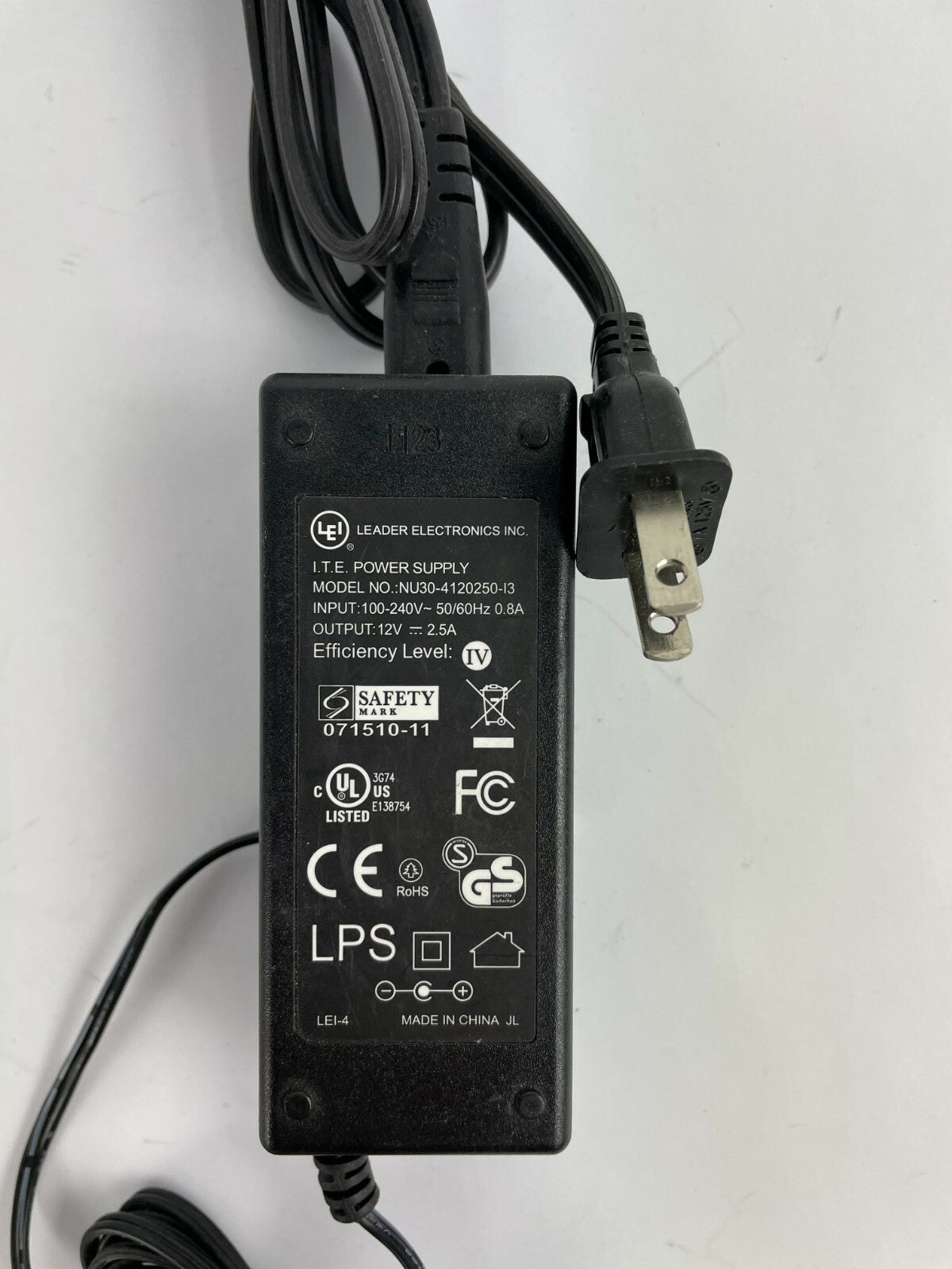 Genuine LEI NU30-4120250-I3 Output 12 V 2.5 A Power Supply Adapter A62
