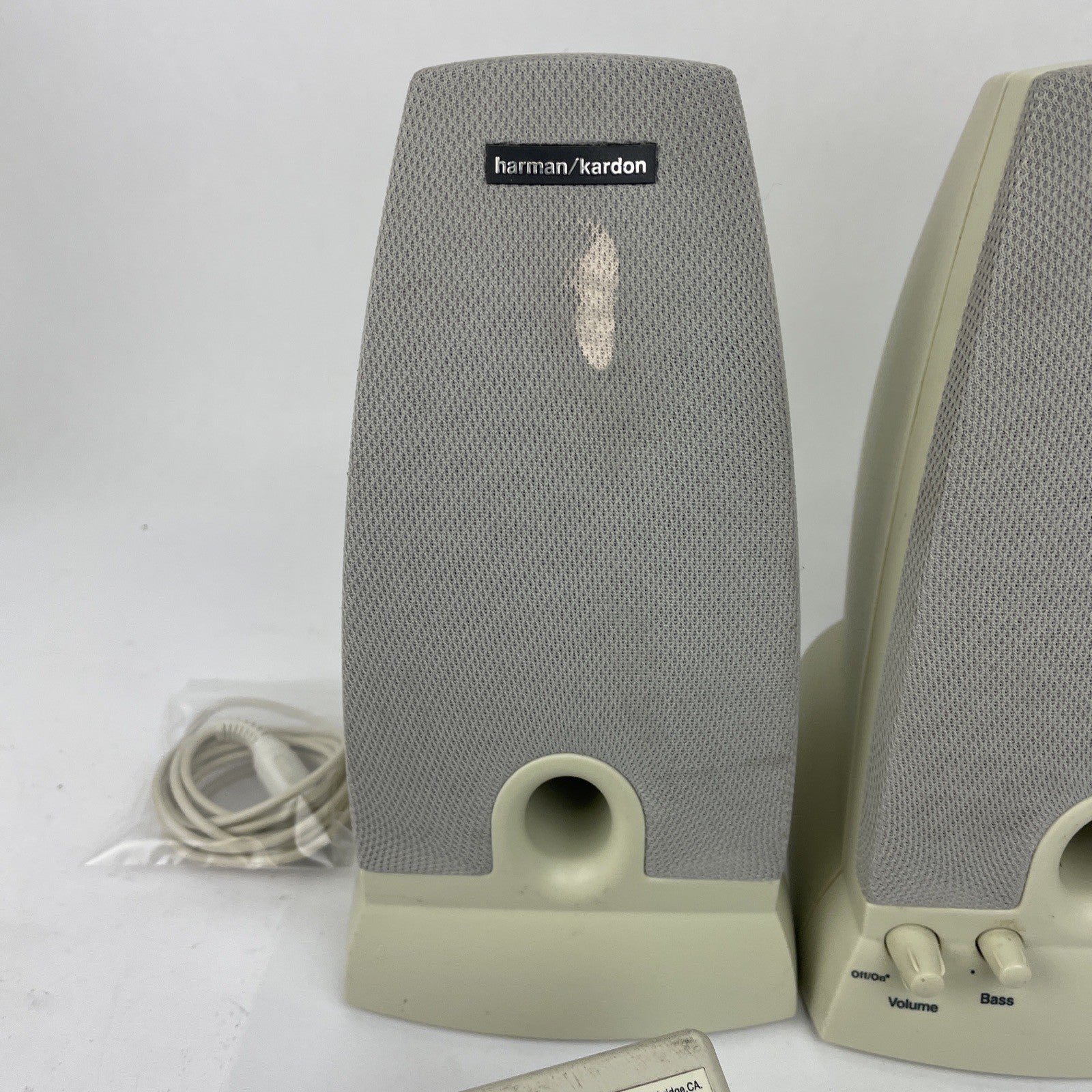 Harman Kardon Speakers HK195 Multimedia Speaker System w/Power Cord  Works Great
