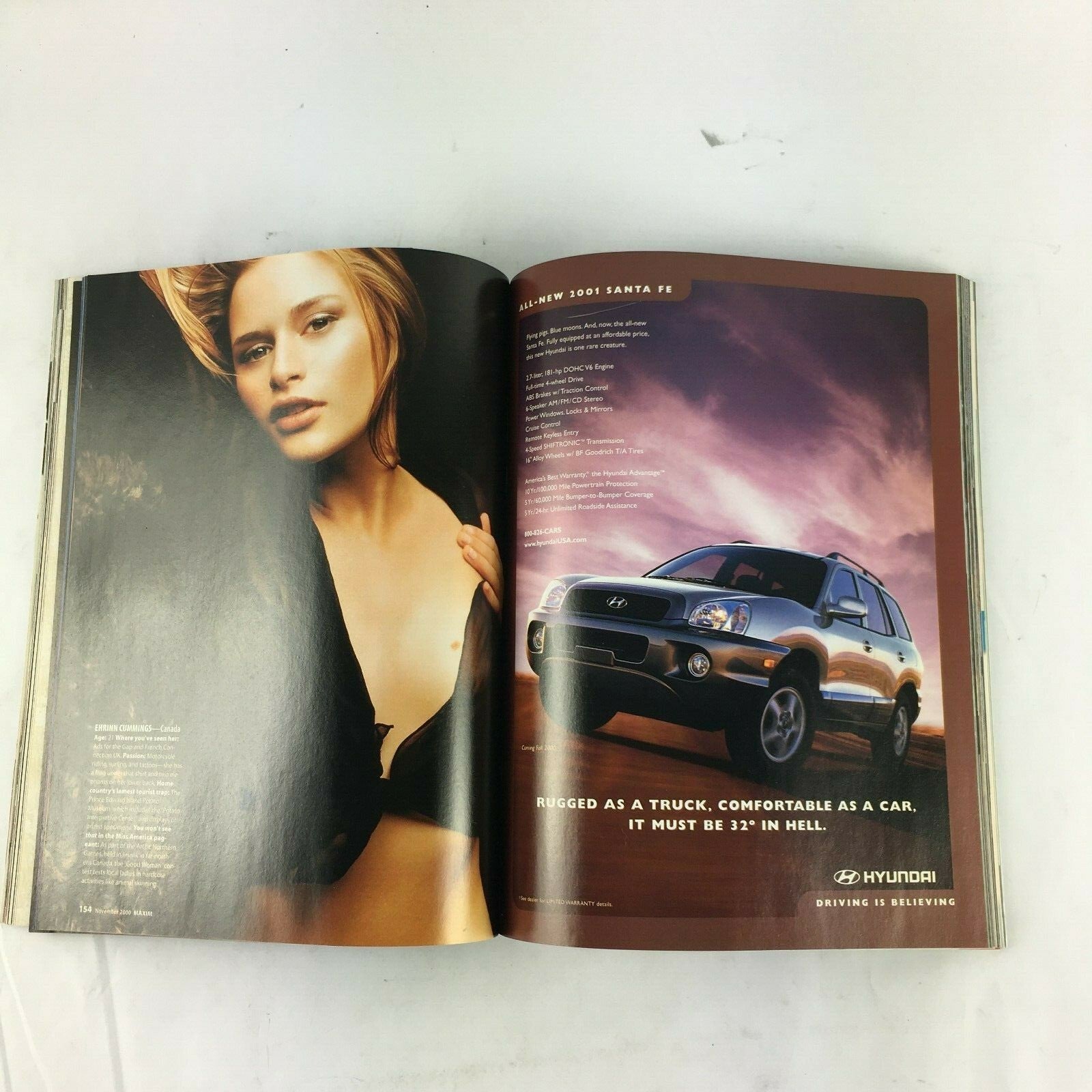 November 2000 Maxim Magazine Models 2000 Tickle Her Pink! World Class Losers