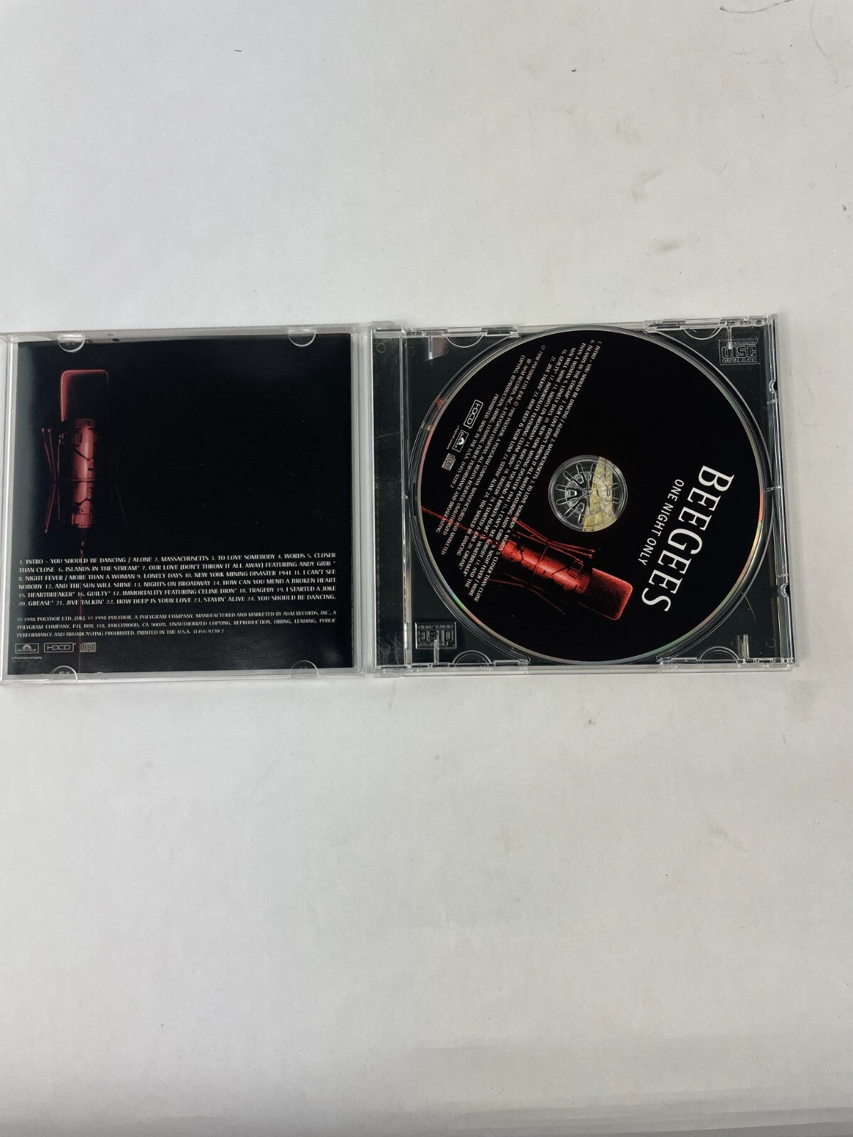 Beegees One Night Only Intro Massachusetts To Love Somebody Words Closer CD#73