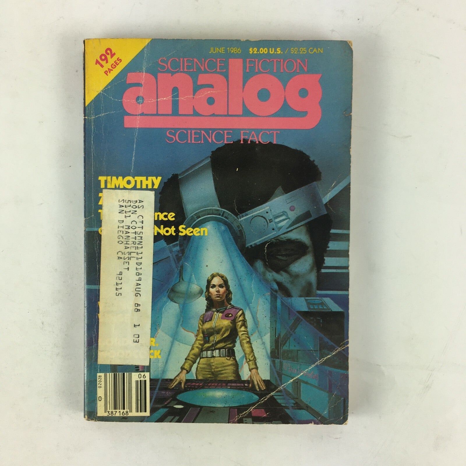 June 1986 Analog Science Fiction Fact Magazine Timothy Zahn Vernor Vinge