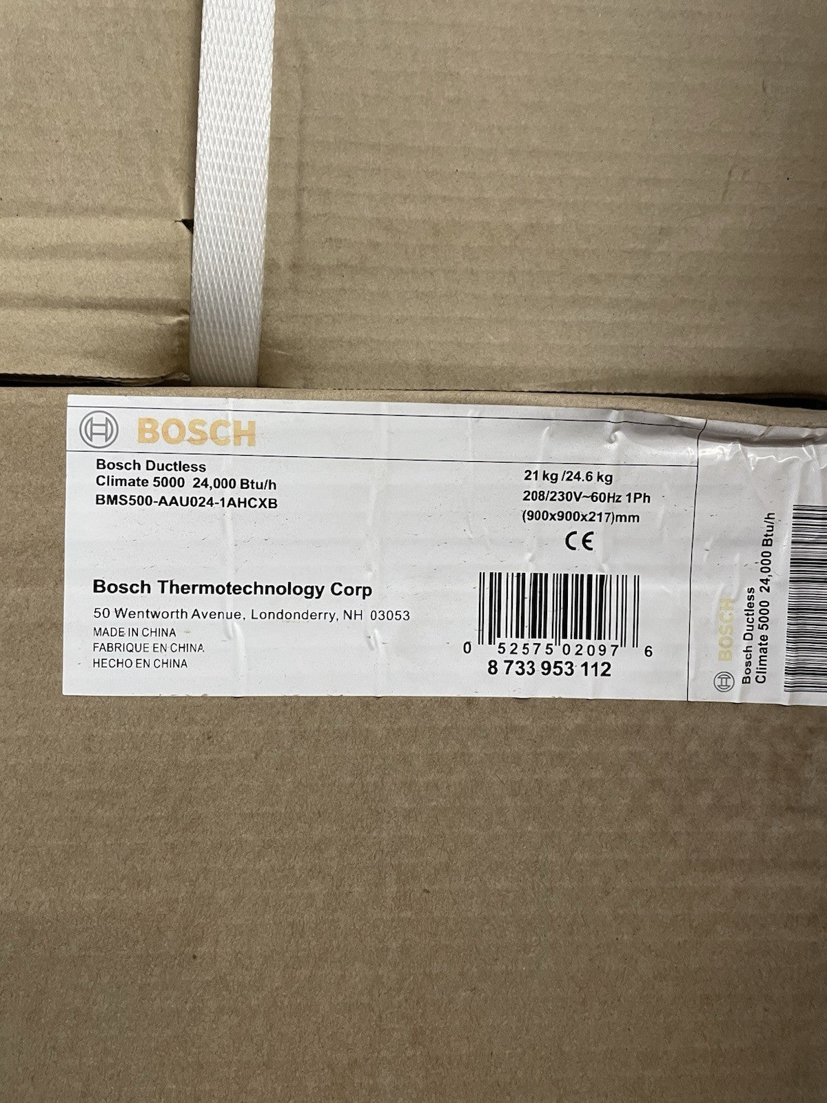 Bosch BMS500-AAU024-1AHCXB 24000 BTU Single Multi-Zone 4-Way Cassette NO GRILL