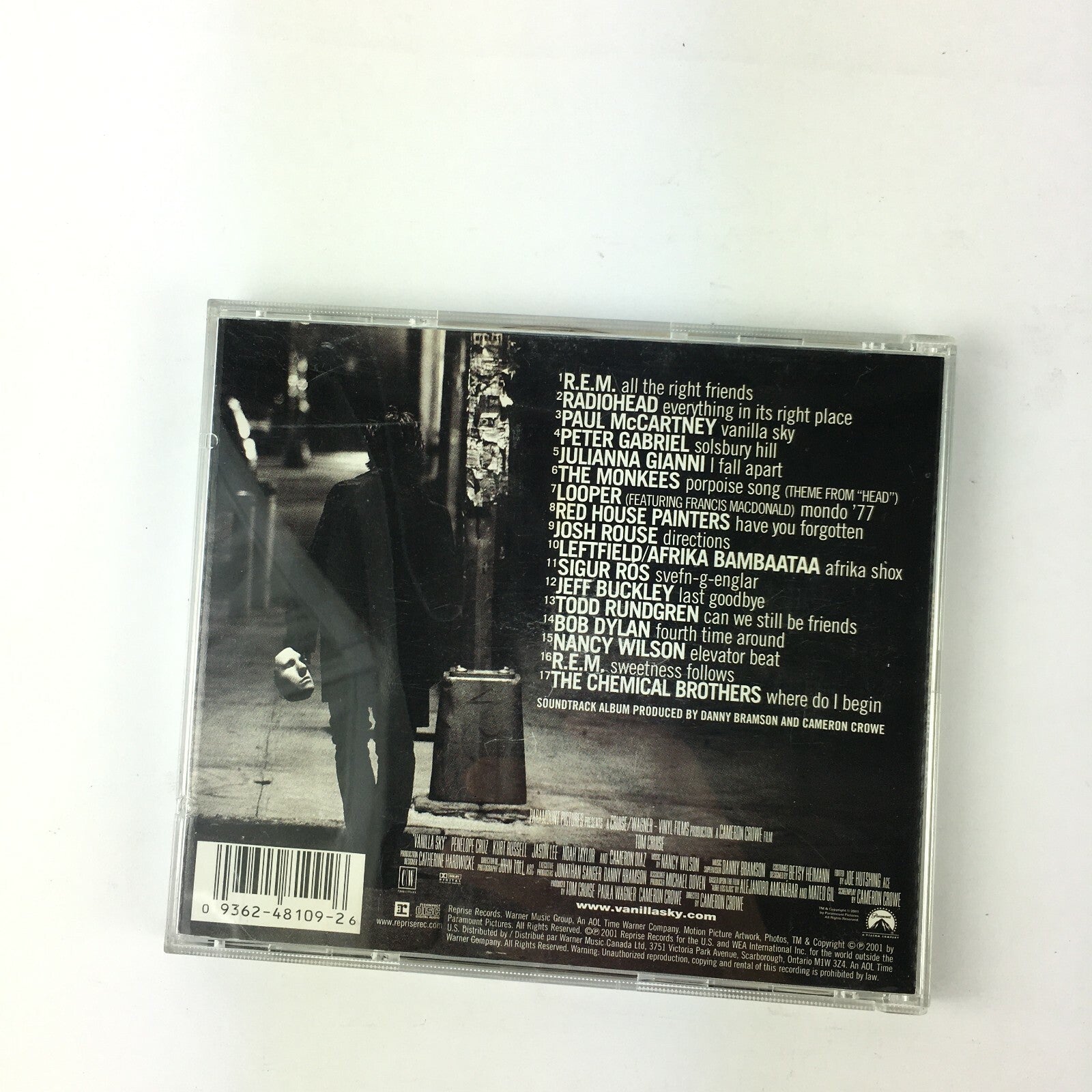 CD 2001 Music Vanilla Sky The Monkees JoshRouse Jeff Buckley Todd Rundgreen REM