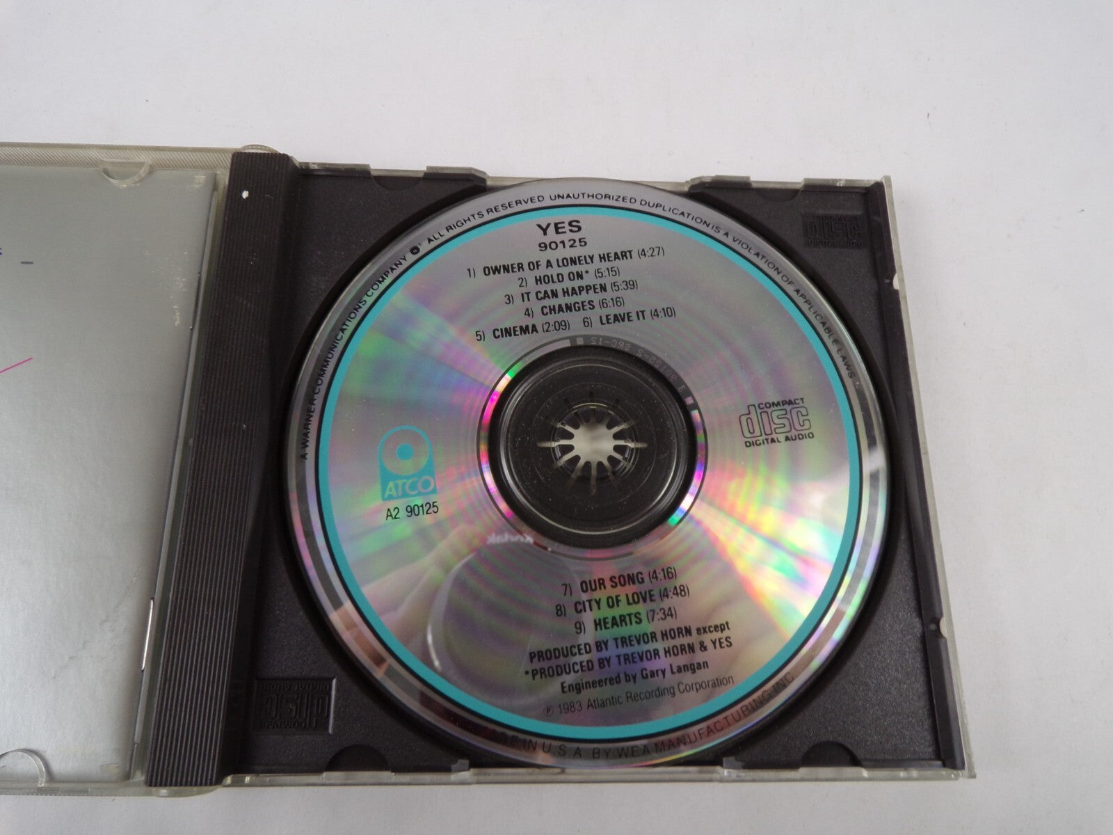 Yes Owner Of A Lonely Heart Hold On It CAn Happen Changes Cinema CD#59