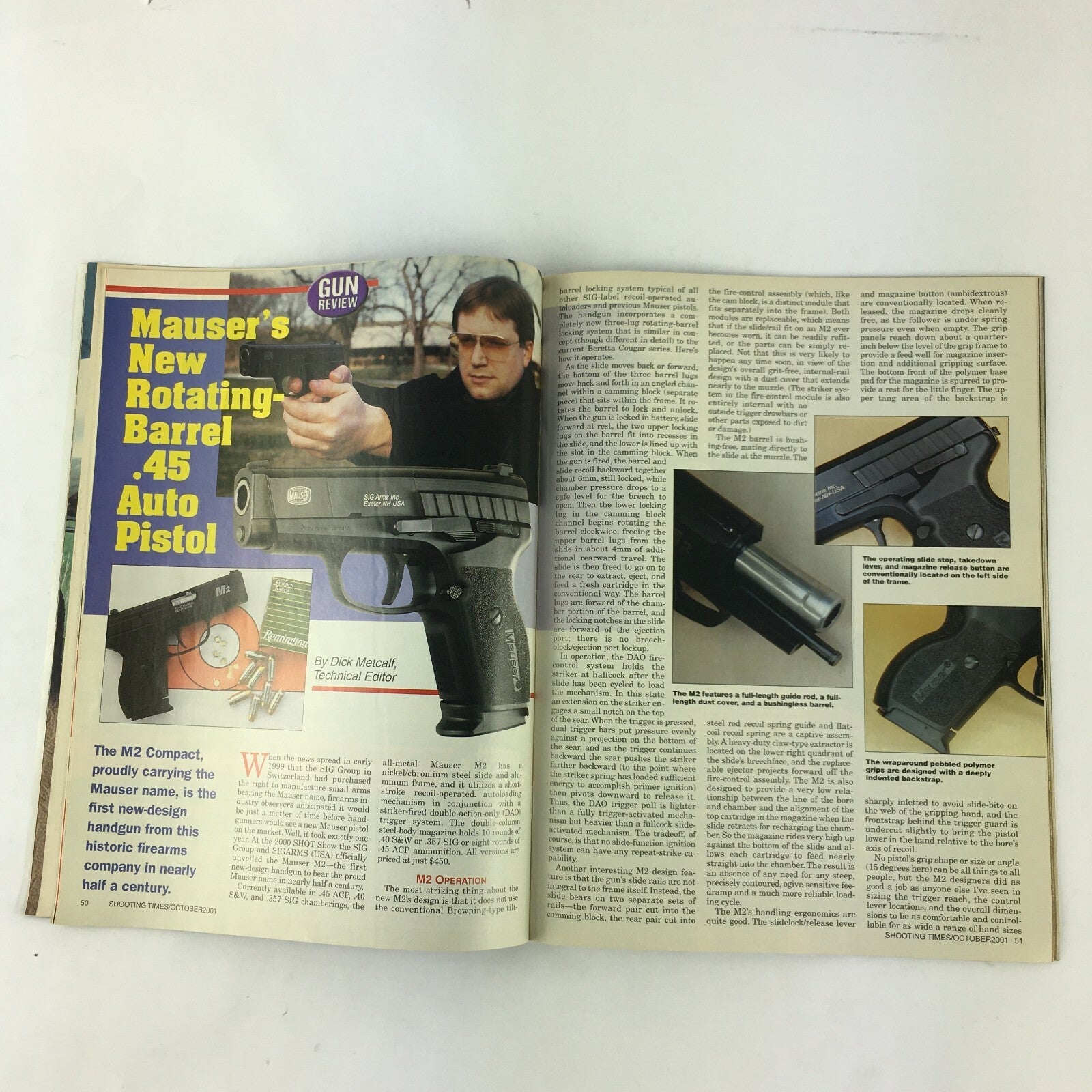 October 2001 Shooting Times Magazine Mauser Magic Auto Pistol & Bolt Rifle! 