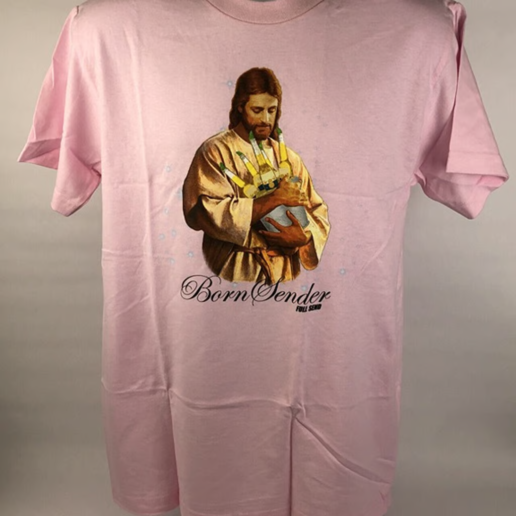 Nelk Boys New Short Sleeve Shirt Mens Pink Medium Born Sender NWT Full Send RARE